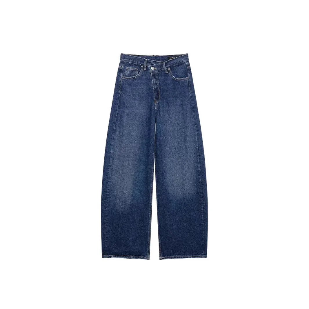 Casual High Waist Wide Leg Jeans Women's Versatile Denim Pants Slimming Effect New Summer Collection Fashionable Female