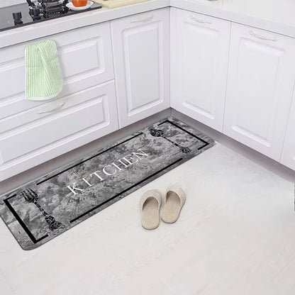 Modern Kitchen Rug Set, Carpet with Marble Texture Pattern, Hallway Rug, Suitable for Bedroom, Living Room, Dining Room, Kitchen
