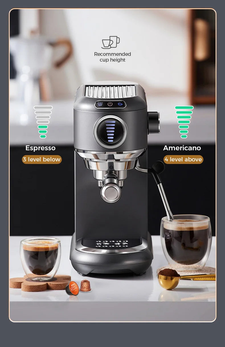 Macchina per caffè espresso Cafelffe 4 in 1 Cafetera Cappuccino Dolce Gusto Nes Capsule ESE Pod Ground Regalo per amante, papà, mamma
