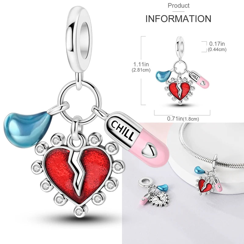 Anello romantico in argento sterling 925 con rosa, ideale per coppie, perfetto come proposta di matrimonio o per San Valentino. Ciondoli e perline adatti a collane e bracciali, perfetti per creare gioielli fai da te e regali.