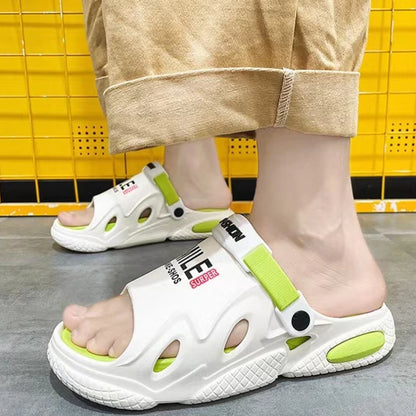 Ciabatte da uomo in offerta, sandali da uomo con suola morbida in EVA, scarpe da spiaggia antiscivolo per esterni, infradito leggere alla moda, scarpe con plateau da uomo