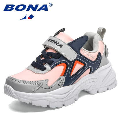 BONA Nuove scarpe casual di design, scarpe comode alla moda per ragazze, sneakers traspiranti, scarpe sportive da jogging per bambini