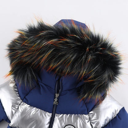 Tutina invernale per neonati con guanti, abbigliamento caldo per bambine, set di abbigliamento con cappuccio per bambini, tuta imbottita per bambini da 0 a 24 mesi.