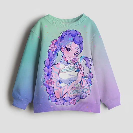 Maglione per bambini con motivo KPOP Demon Hunter Huntrix 2026, maniche lunghe, alla moda, casual, per primavera e autunno.
