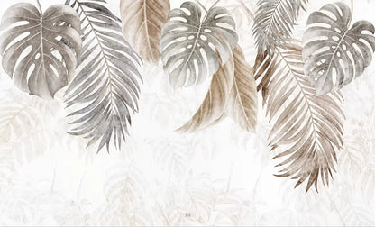 Nordic banana leaf jungle wallpaper Living room sofa bedroom background wall paper Tropical greenery photo wallpaper mural