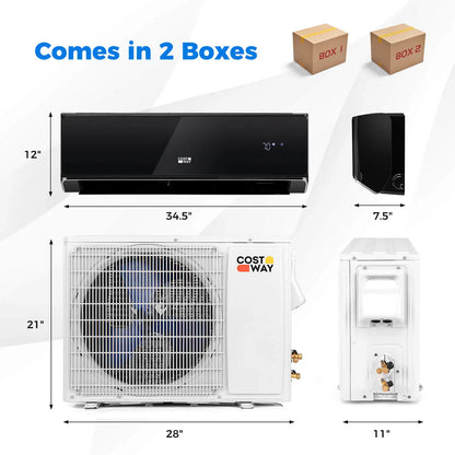 Mini condizionatore d'aria split da 12000 BTU con Wi-Fi e riscaldamento con pompa di calore