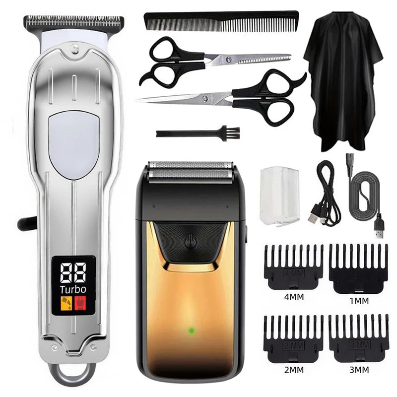 3 in 1 Hair Clippers for Men Beard Trimmer Kits Sets Electric Shavers Hair Clippers Trimmer T-Blade for Barber Home for Gifts