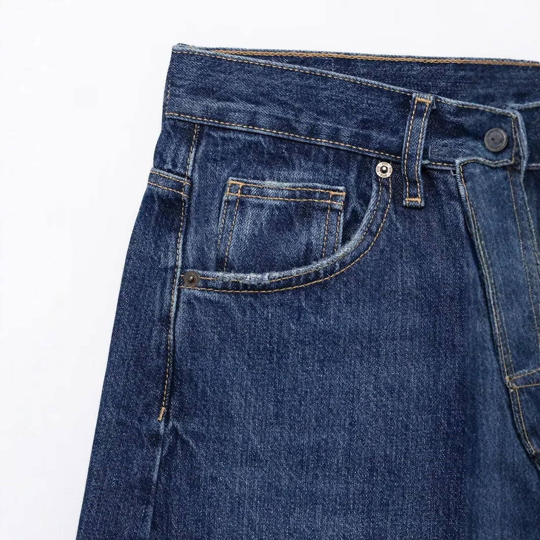 Casual High Waist Wide Leg Jeans Women's Versatile Denim Pants Slimming Effect New Summer Collection Fashionable Female