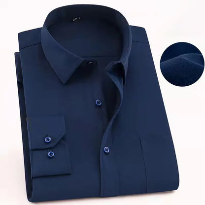 Camicia stampata da uomo, casual, a maniche lunghe, slim fit, da uomo, per lavoro, sociale, abbigliamento di marca, morbida e confortevole KOACUS