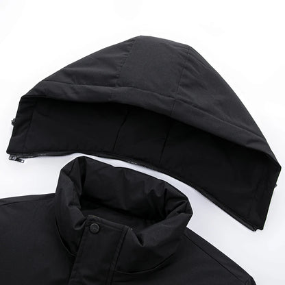 Men's 2025 Winter Fluorescent Green Wool Blend Cotton Jacket - Fluorescent Green (Black/Red/Khaki) Cotton-Padded Jacket