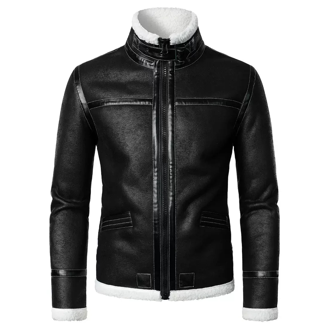 Hot 2019 Fashion Game Costumes Men's One Jacket Winter Jacket Thick Thermal Warm Stand Collar Mens Leather Coat Erkek Mont M-5XL