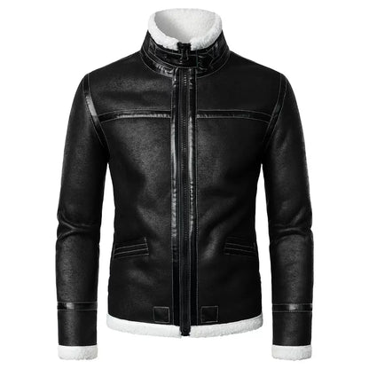 Hot 2019 Fashion Game Costumes Men's One Jacket Winter Jacket Thick Thermal Warm Stand Collar Mens Leather Coat Erkek Mont M-5XL
