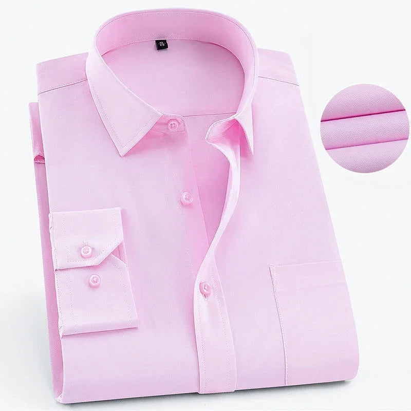Camicia stampata da uomo, casual, a maniche lunghe, slim fit, da uomo, per lavoro, sociale, abbigliamento di marca, morbida e confortevole KOACUS