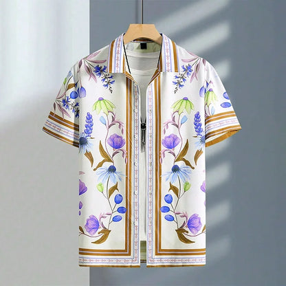 Camicia estiva con stampa floreale 3D graffiti, moda casual, business, camicia hawaiana, uomo, donna, camicia con bottoni, Ropa De Hombre
