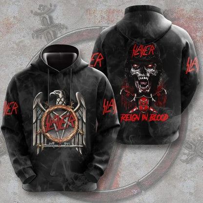 Felpe da uomo alla moda, felpe rock band Slayer, felpe con stampa 3D, uomo e donna, felpa hip hop, pullover oversize streetwear, felpa Y2k