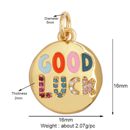 Ciondolo con espressione di gioia e pianto, "Amore, chiamami", in colore oro, forniture per la creazione di gioielli, collane e bracciali L92