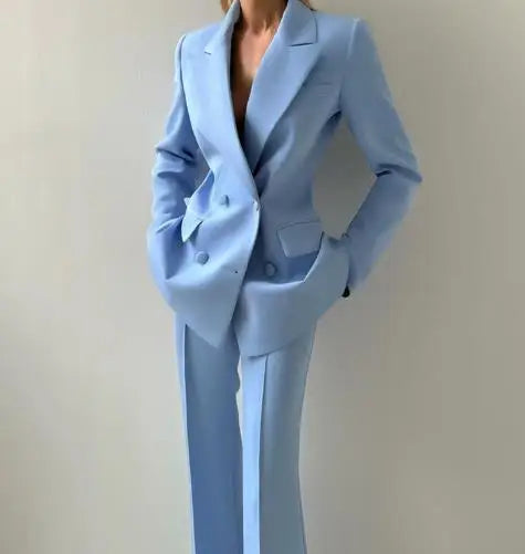 Completo da donna 3 pezzi 2025 autunno nuovo temperamento pendolarismo top corto con spalline sottili e pantaloni a vita alta con blazer a maniche lunghe