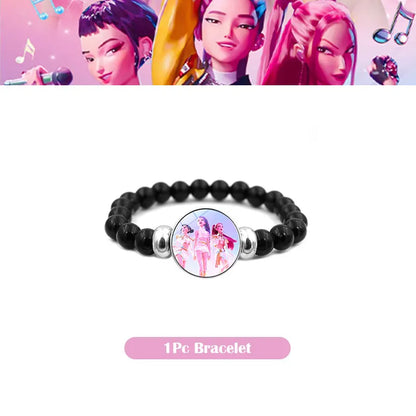 Kpop Demon Hunter Birthday Decoration Set Kpop Girl Cup Pate Happy Balloon Happy Banner Gift Bags Supplies for Kids Party Favors