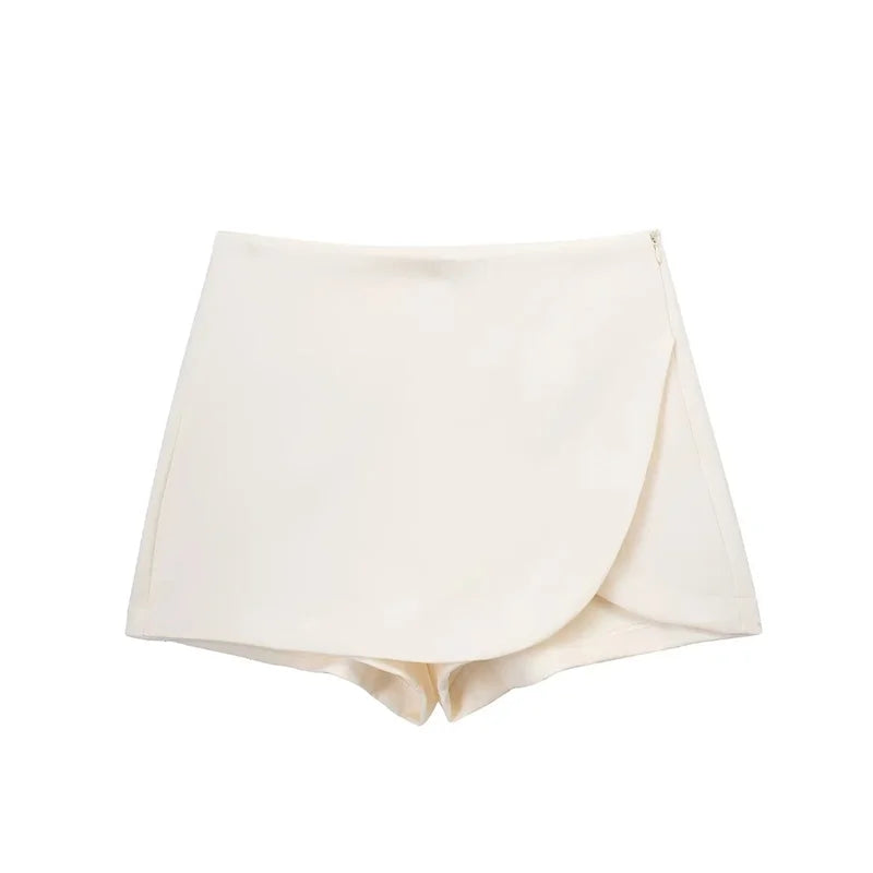 Black Mini Skirt Shorts Woman Fashion Asymmetric Skort For Women High Waist Short Skirts Woman Summer Casual Shorts