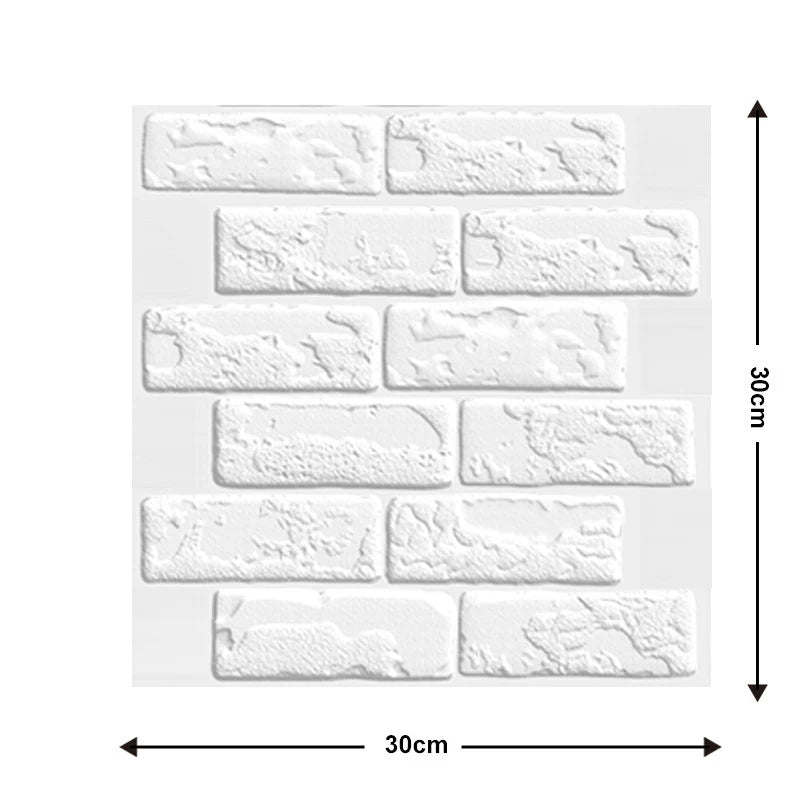 5/10pcs Self Adhesive Waterproof 3D Wall Panels, Brick Wallpaper, Retro Sticker for Bathroom, Fireplace decorative wall stickers