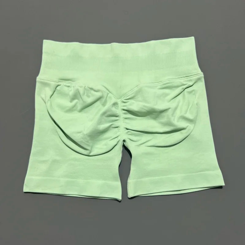 HISTELLO Impact Shorts 4.5" Women Yoga Shorts Seamless Low Waist Scrunch Bum Gym Leggings Workout Stretch Fitness Sports Shorts
