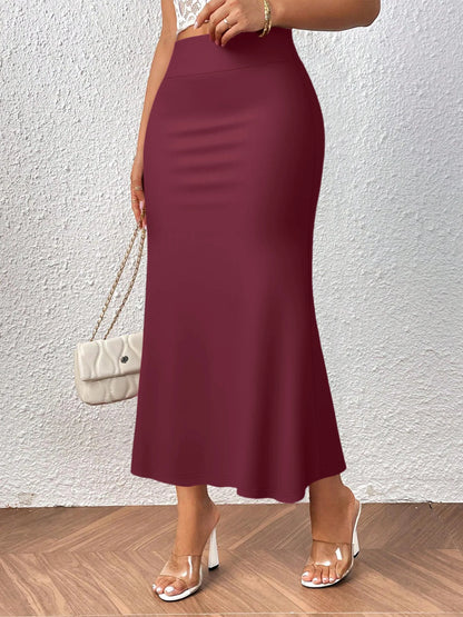 Versatile Midi Skirt High Waisted Flared Design Smooth Texture Suitable for Spring Gardens Summer Markets Autumn Walks