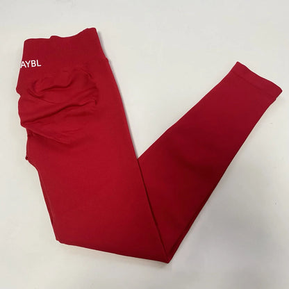 Trendy Leggings Scrunch Seamless Yoga Women Legging Gym Sports Pants Low Ribbed Band High Stretch Fitness Tights Pant