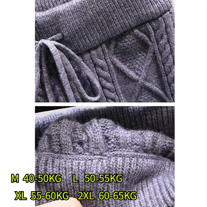 Autumn Elastic Woman Wrap Hip Knit Shorts Hot Sweet High Waist Twist Thick Outwear Shorts Casual Straight Striped Home Shorts