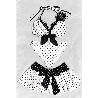 Summer Sweet Trendy Cute Sweetheart Spicy Girl Style Spot Printed Bikini Sets European and American Fashion Harajuku Bikini Sets