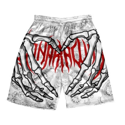 Pantaloncini da spiaggia classici estivi 2024 con teschio, nuovi modelli alla moda con stampa di mano scheletrica, pantaloncini da palestra per uomo e donna, ad asciugatura rapida, pantaloncini da ghiaccio.