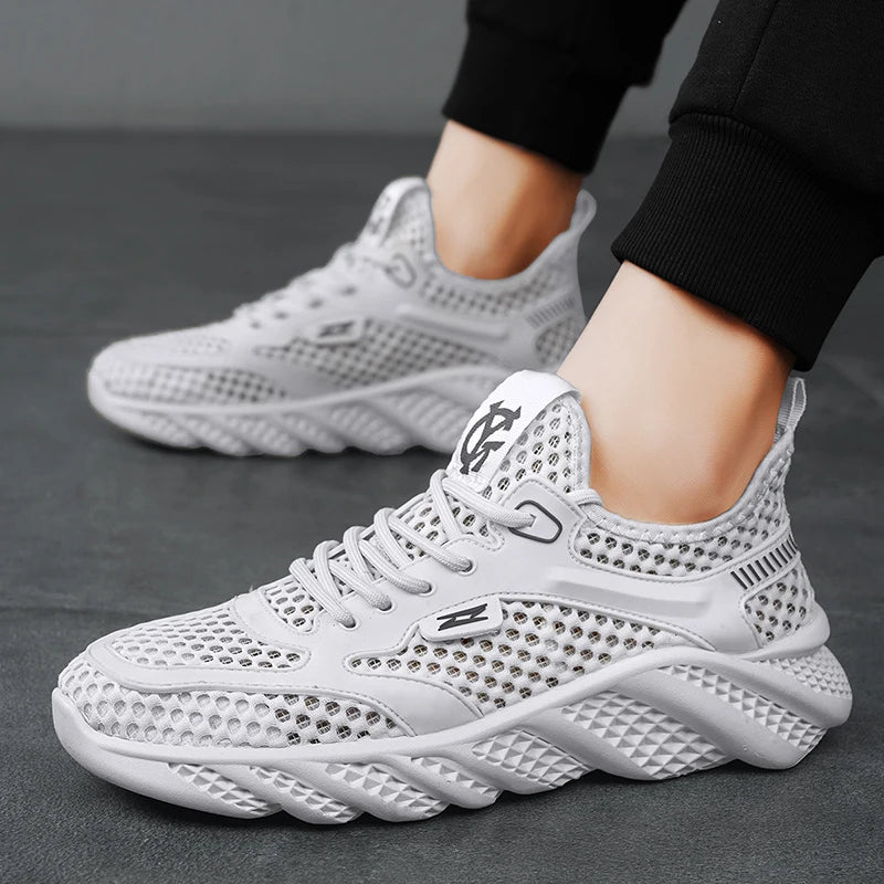 Scarpe da ginnastica da uomo alla moda, scarpe da corsa leggere, scarpe da ginnastica estive 2025 in mesh di marca, scarpe casual traspiranti, comode scarpe da tennis da uomo