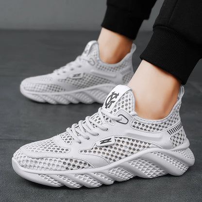 Scarpe da ginnastica da uomo alla moda, scarpe da corsa leggere, scarpe da ginnastica estive 2025 in mesh di marca, scarpe casual traspiranti, comode scarpe da tennis da uomo