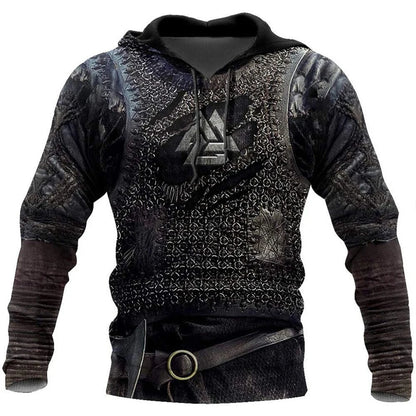 Felpe da uomo 2024 con motivo tatuaggio aquila vichingo, stampa 3D, moda casual, Harajuku, hip hop, autunno e inverno, oversize.