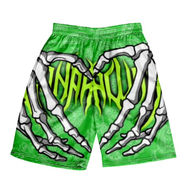 Pantaloncini da spiaggia classici estivi 2024 con teschio, nuovi modelli alla moda con stampa di mano scheletrica, pantaloncini da palestra per uomo e donna, ad asciugatura rapida, pantaloncini da ghiaccio.