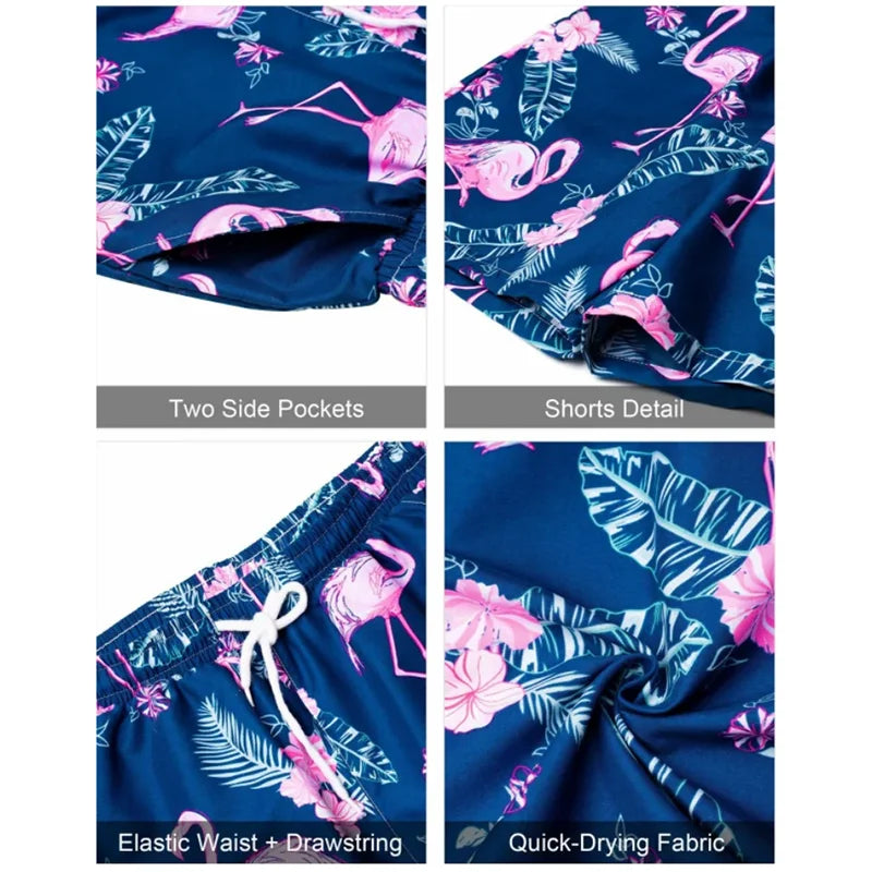 Completo da uomo per vacanze al mare alle Hawaii, composto da camicia a maniche corte e pantaloncini, con stampa paisley, traspirante e alla moda, ideale per feste.