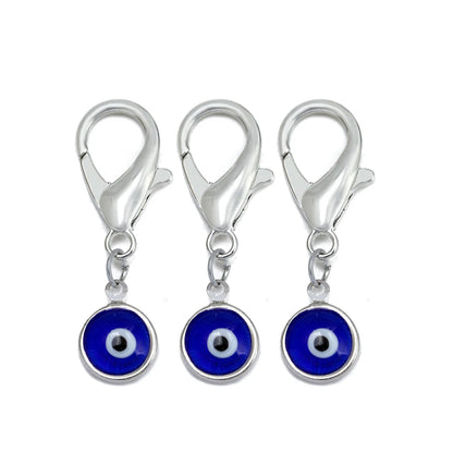 Set di 3 portachiavi Lucky Eye Turkish Evil Eye in lega, portachiavi rotondo Fatima, portachiavi per borsa e auto, pulsaras bijoux צמידים