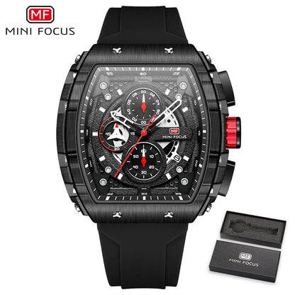 Orologio sportivo da uomo di lusso impermeabile al quarzo con cinturino in silicone, orologio da polso alla moda Relogio Masculino 0399G
