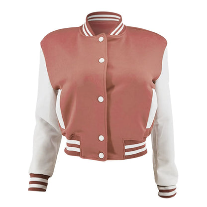 Cappotti da baseball Y2K Moda Autunno Giacche corte da donna 2023 Cappotto corto con bottoni patchwork Giacca bomber streetwear Chaquetas