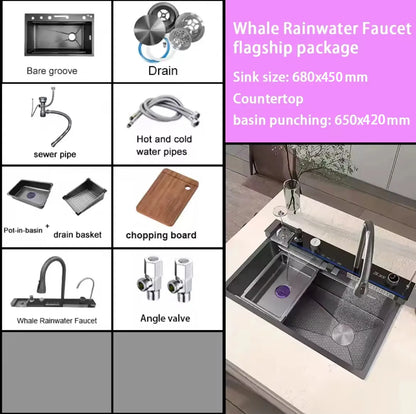 Household Smart Fruit & Vegetable Purification Double Sink SUS304 Water Catalyst Pesticide Residue Removal Multifunctional