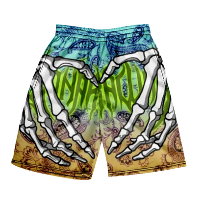 Pantaloncini da spiaggia classici estivi 2024 con teschio, nuovi modelli alla moda con stampa di mano scheletrica, pantaloncini da palestra per uomo e donna, ad asciugatura rapida, pantaloncini da ghiaccio.