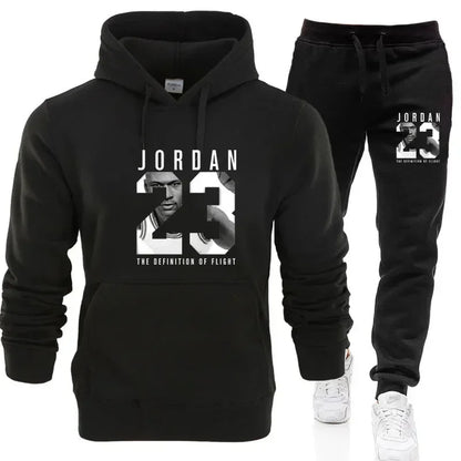 The sweatshirt hoodie is a men's set for Spring 2025 and a women's set for women's sportswear featuring a hoodie and sweatpants