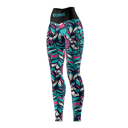 Cody Lundin Custom logo Full Compression Printed Sports Gym Pants Women's  Breathable Quick Dry MMA Grappling Jiu jitsu leggings