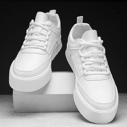 Scarpe bianche da uomo, scarpe casual da skateboard per coppie, sneakers comode, scarpe alla moda da uomo con suola spessa, taglie forti 39-47