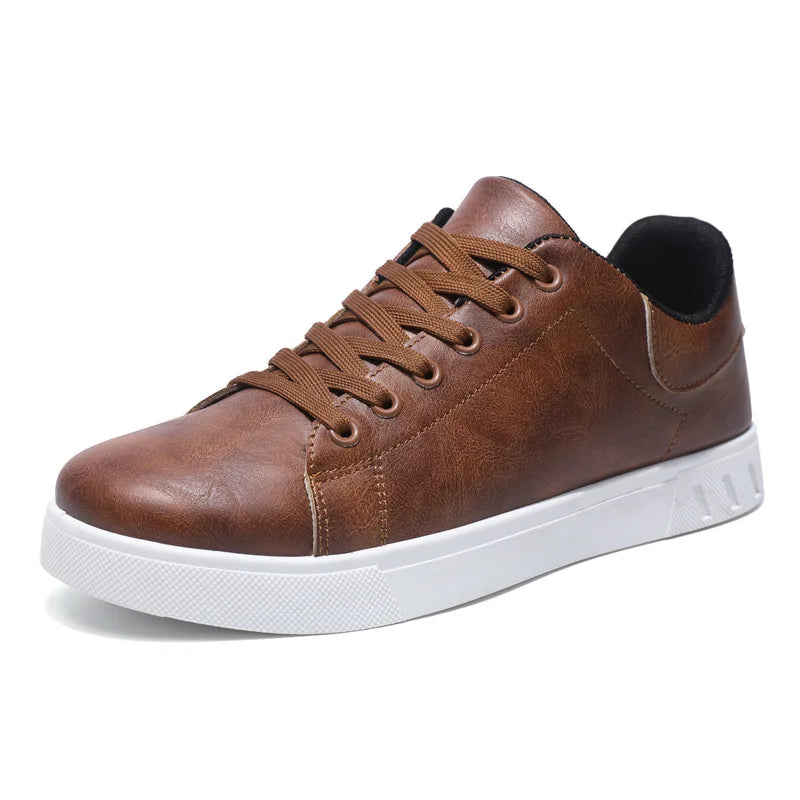 Sneakers vulcanizzate nere da uomo, scarpe basse comode con lacci, Zapatillas Hombre, sneakers alla moda autunno/primavera, taglie forti 39-48