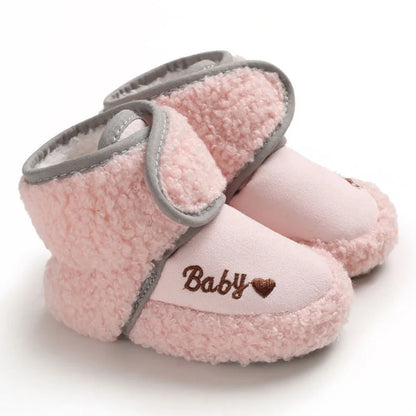 Stivali da culla in peluche per neonati e bambini, pantofole antiscivolo per neonati e bambini, scarpe per neonati.