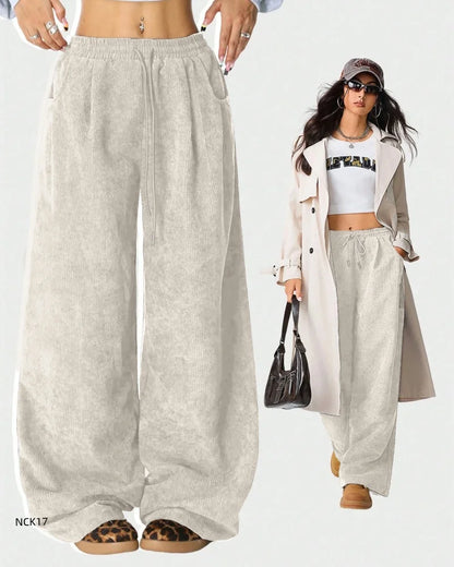 Women's High Waist  Sweatpants Casual Loose Joggers Classic Baggy Streetwear Sport Dance Y2K Wide-leg Drawstring Pants