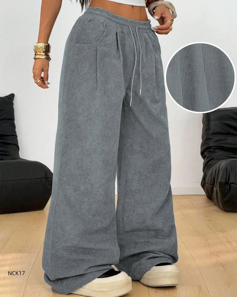 Women's High Waist  Sweatpants Casual Loose Joggers Classic Baggy Streetwear Sport Dance Y2K Wide-leg Drawstring Pants