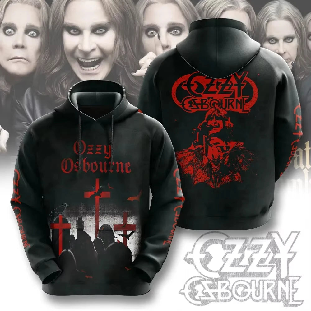 Felpa da uomo New Rock Ozzy Osbourne Band con stampa 3D Felpe da uomo e da donna Moda Street Felpa da donna Cappotto Hip Hop Sudadera