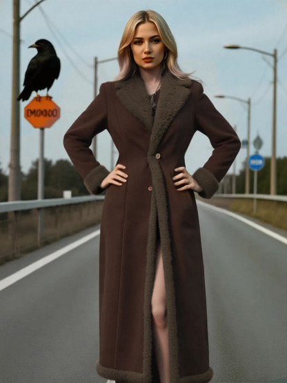 Women's Thickened Warm Winter Cotton Coat Single-Breasted Fleece Fashion Cotton Jacket for Commuting Wear Cotton Coat