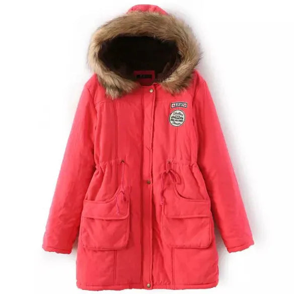 Johnature New Parkas Female Women Winter Hooded Coat Thickening Cotton Winter Jacket Womens Warm Parkas for Women Winter